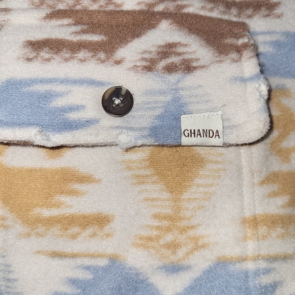 Ghanda Nevada Shacket Women's Size Medium Oversized Aztec Heavy - Picture 8 of 10
